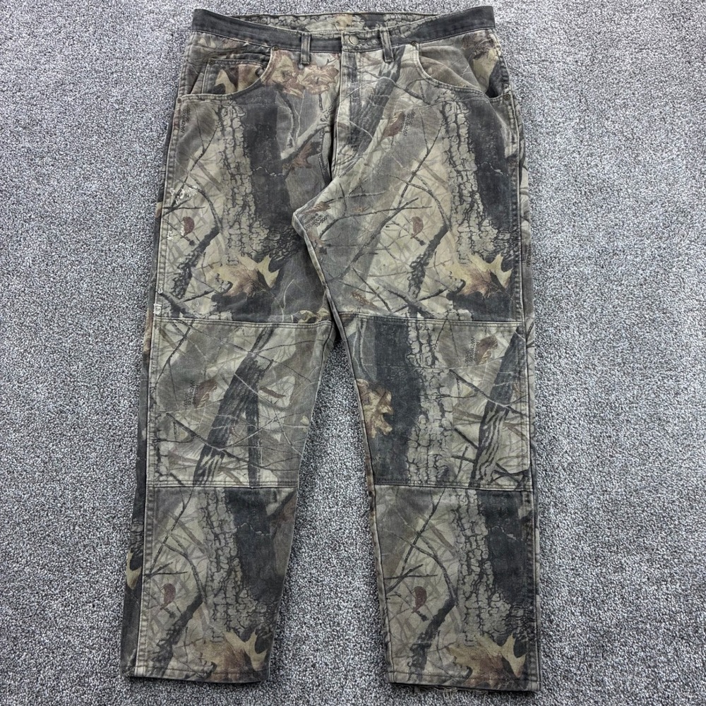 Vintage Wrangler Camo Pants Mens 38x30 Realtree Camouflage Hunting Canvas